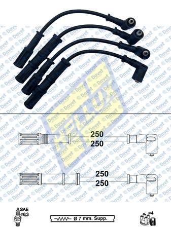 HELLUX HBK3168 Buji Kablosu Albea - Palio 1.4 8v 03> - Doblo 1.4 8v 05> - Linea 1.4 8v 07>